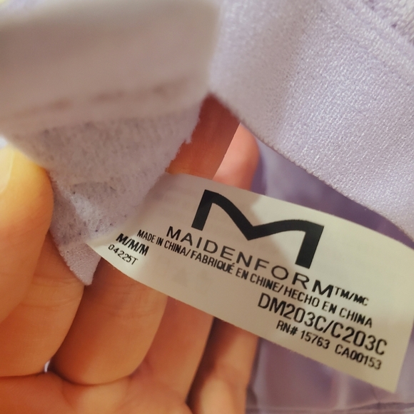 NWT Maidenform Lavender Lace Bralette. Straps. Medium = 34C, 34D, 36B, 36C - Picture 6 of 9